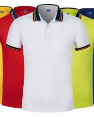 Mix-Color-100-Cotton-260GSM-Pique-Dress-Polo-T-Shirt